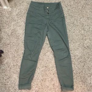 High waist olive jeggings from Charlotte Russe